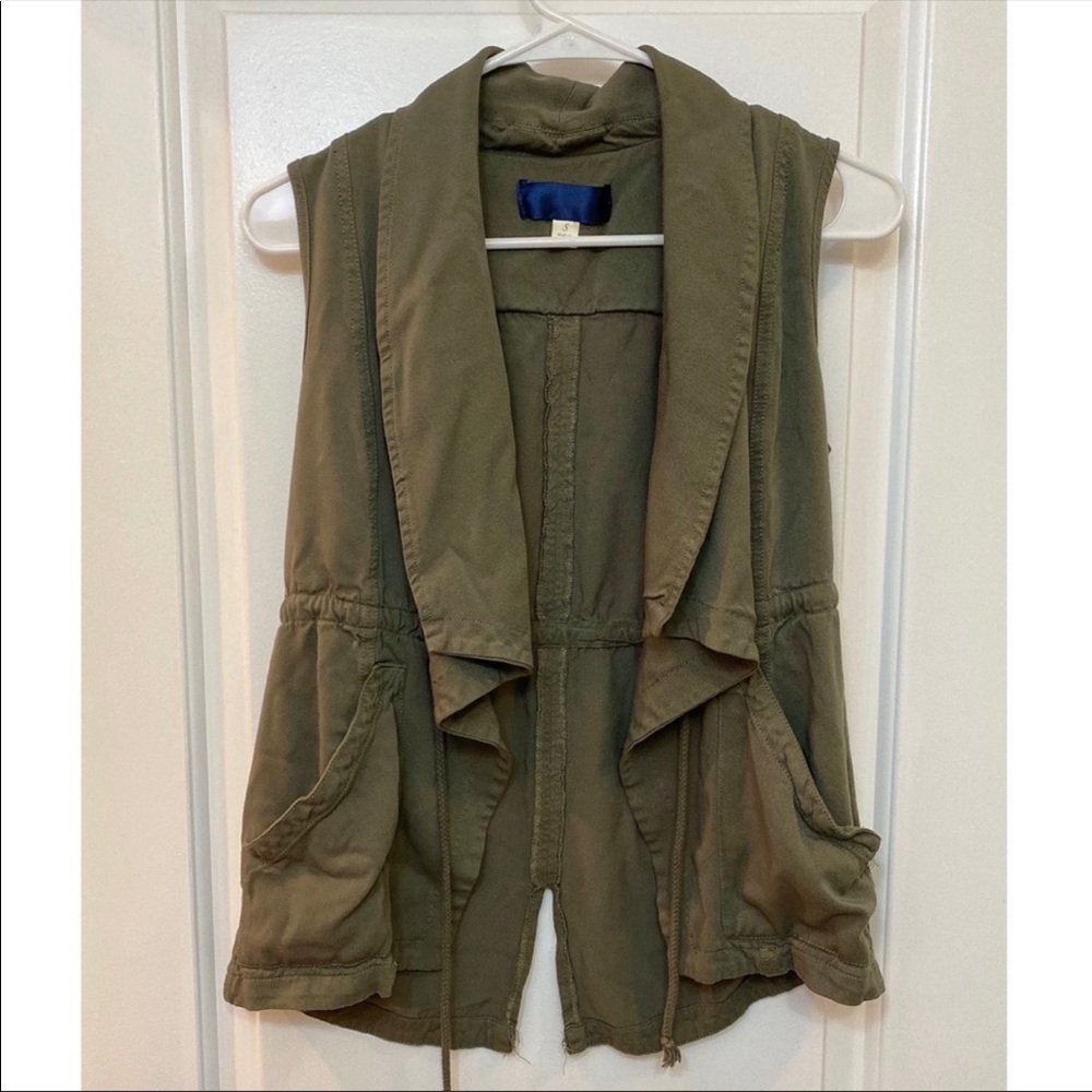 Francesca’s army green drawstring vest